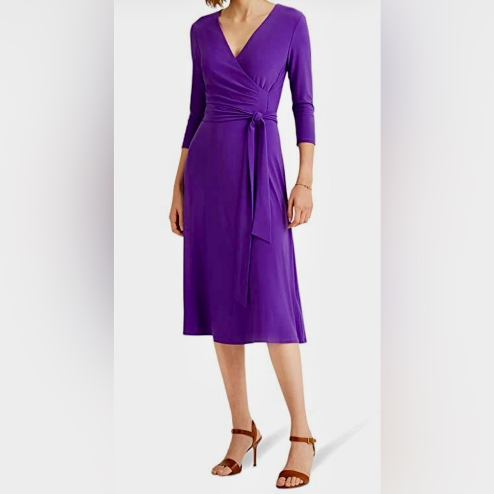 Lauren Ralph Lauren Vibrant Purple Wrap Dress